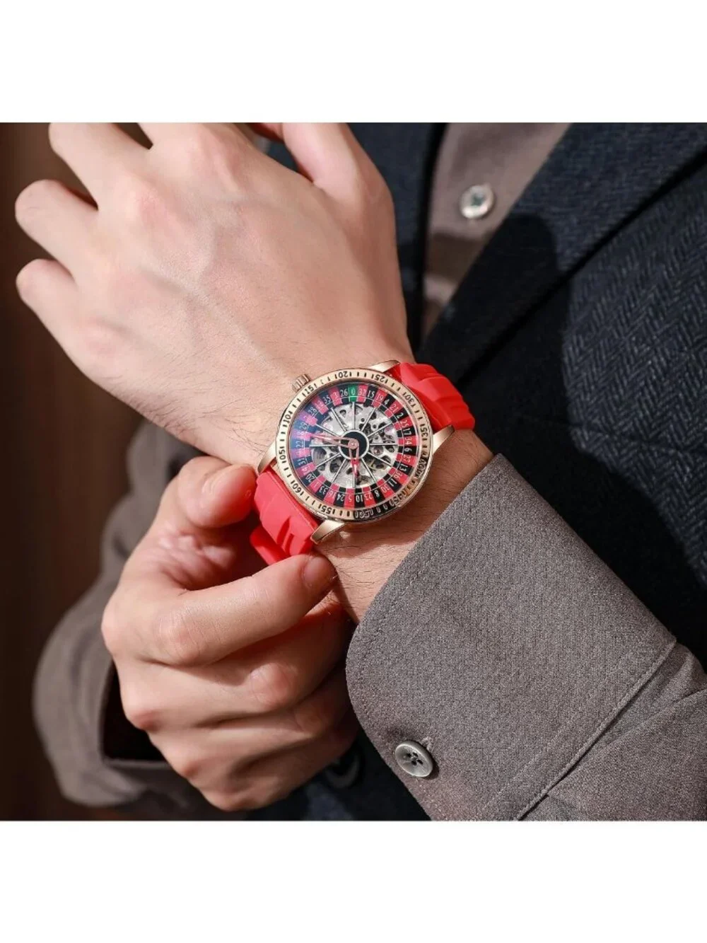 Stylish Automatic Mechanical Men's Watch | Hollow Skeleton Design, Waterproof